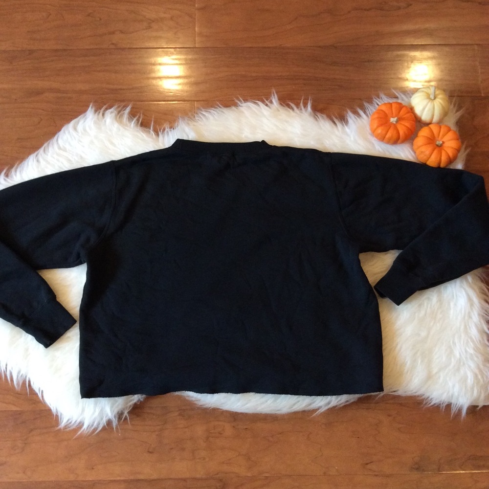 Brandy Melville | Black Nancy Cropped Sweatshirt - Picture 7 of 7